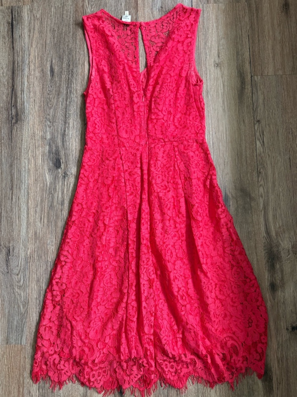 Seen Worn Kept Sleeveless Lace A-Line Dress Women’s 4 Red Spring Wedding Summer - Picture 7 of 12
